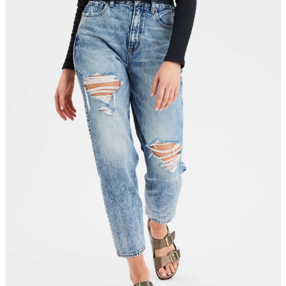 Curvy mom jeans blue wash
